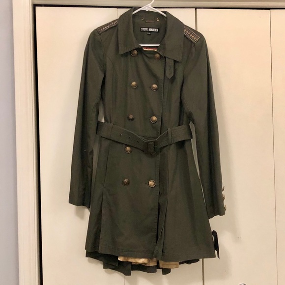 Steve Madden Jackets & Blazers - NWT Steve Madden Olive Trench Coat